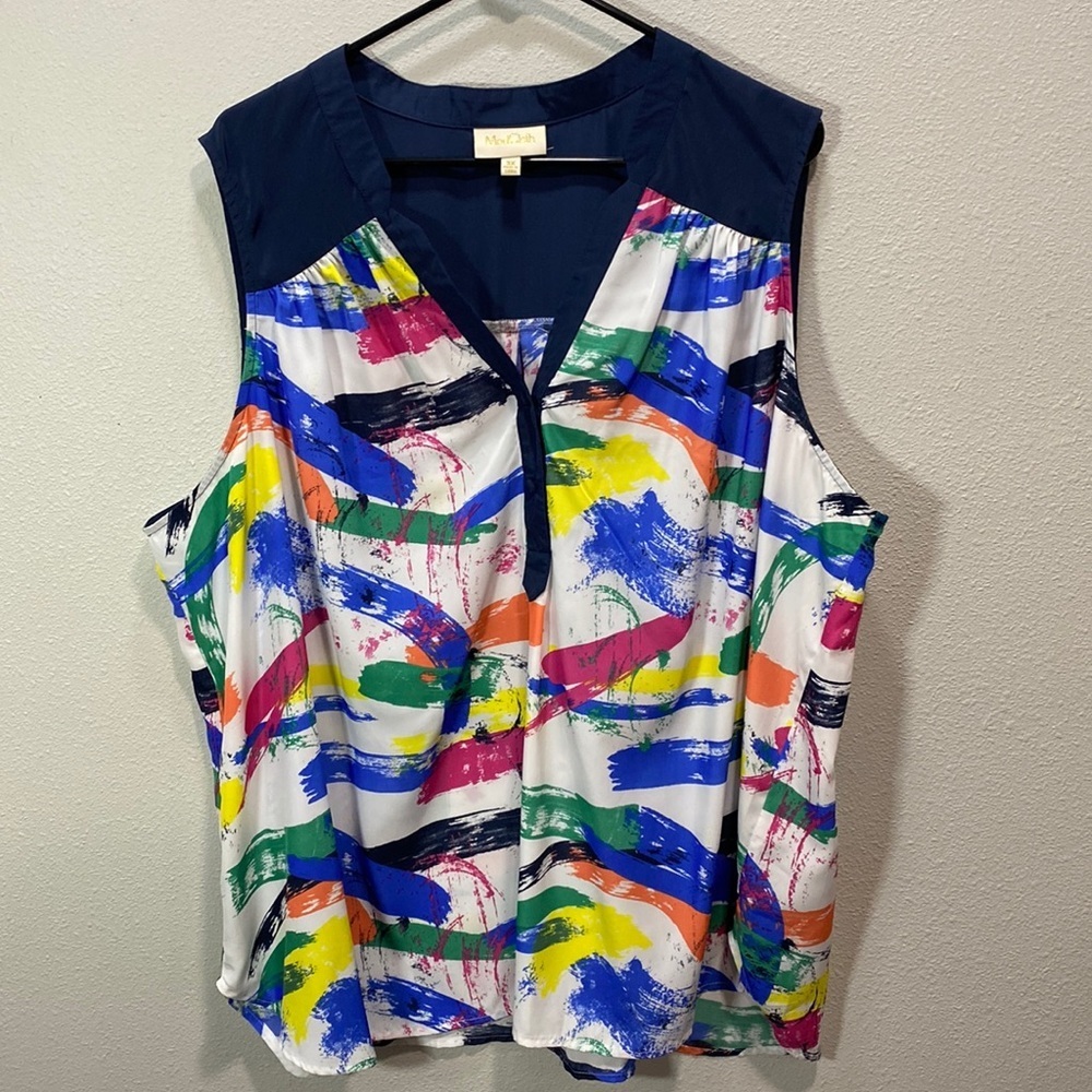 ModCloth sleeveless blouse colorful‎